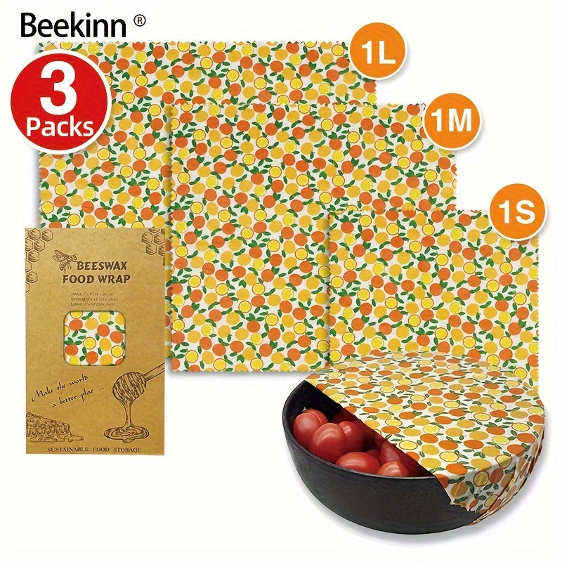 Eco-Friendly Beeswax Wraps for Food, Sustainable Zero Waste Gift