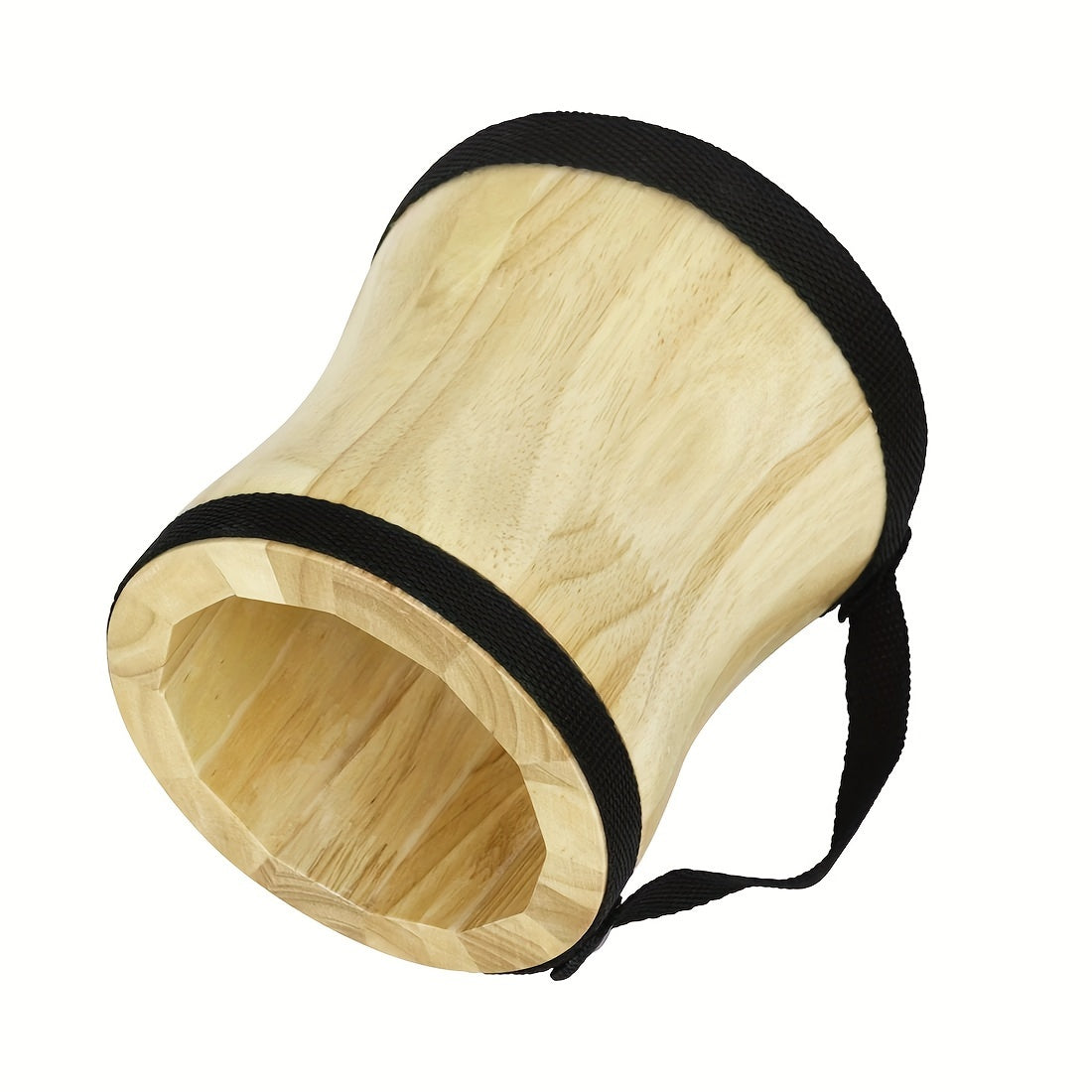 Hand Drum with Sheepskin Head Wooden Percussion Instrument for Music Enthusiasts Black 14+