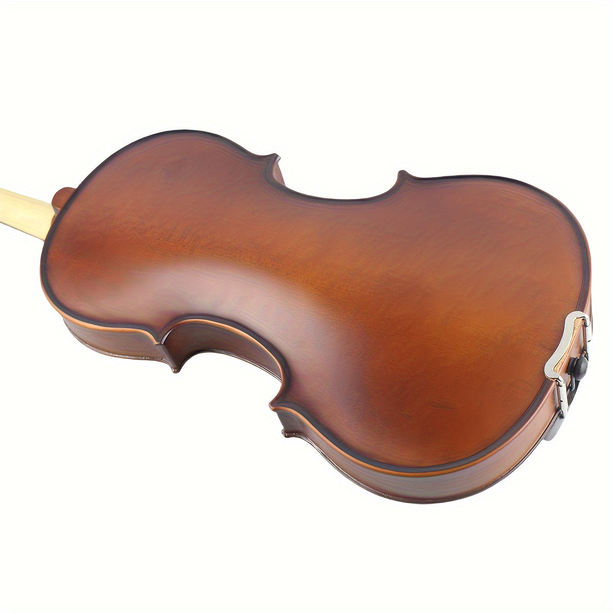 4/4 Solid Maple Violin for Beginners and Professionals with UV Coating Ebony Knobs Carbon Fiber Tailpiece and Triangle Case