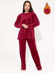 Conjunto de dos piezas de terciopelo para niñas, con pantalones de manga larga, otoño e invierno