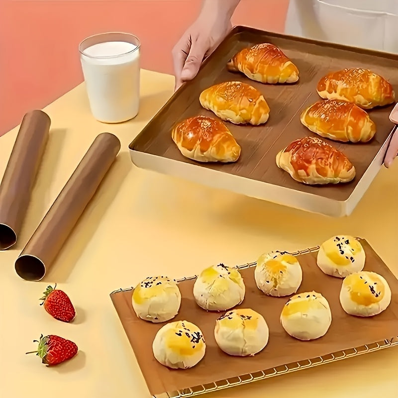 Tapetes de hornear antiadherentes resistentes a altas temperaturas, papel de lino duradero para hornos, microondas, parrillas, reutilizable y fácil de limpiar