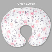 Funda de almohada para lactancia de bebé con patrón de pétalos suaves para recién nacidos y madres