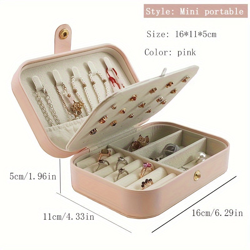 Large Capacity 2-Layer Jewelry Organizer with Lock for Earrings Necklaces Bracelets