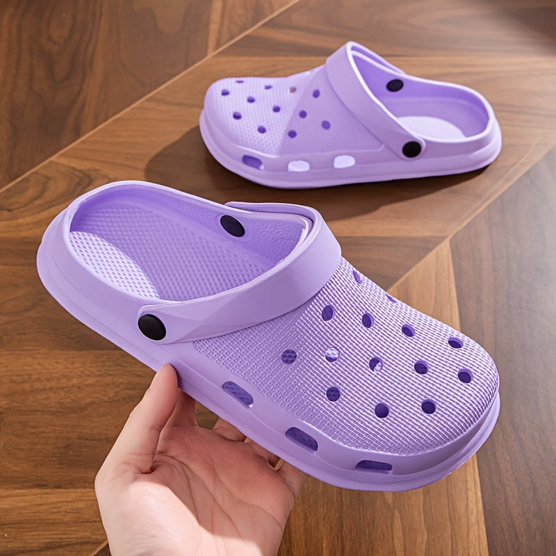 Women's Solid Color Clogs Casual Garden Slip-On Shoes