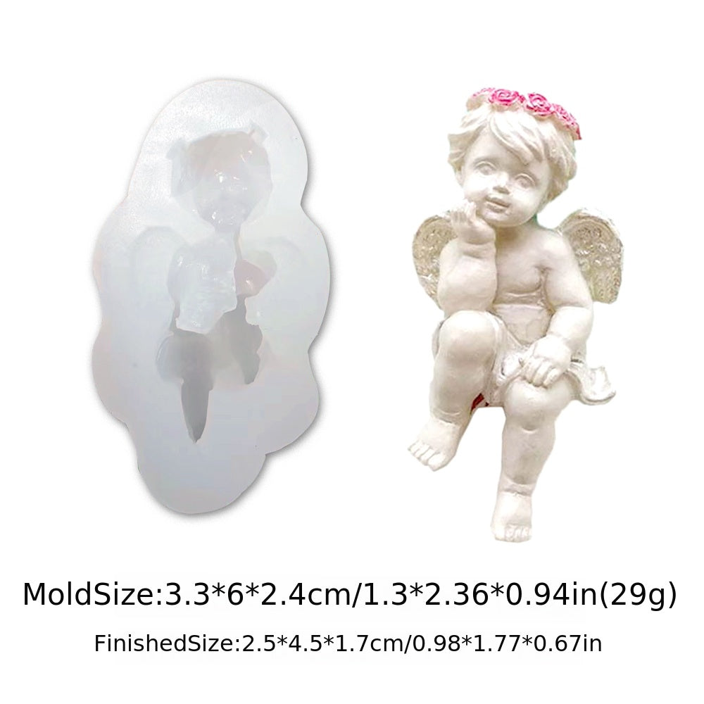 Cupid and Angel Silicone Fondant Mold for Cake Decorations and Chocolate Molding