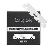 Cuchillas de afeitar de borde único para hombres, acero inoxidable, 100 unidades, afilado de precisión