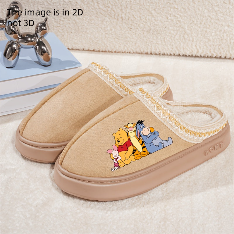 Women’s Solid Color Lace Slippers, Indoor Outdoor Warm Thick Sole