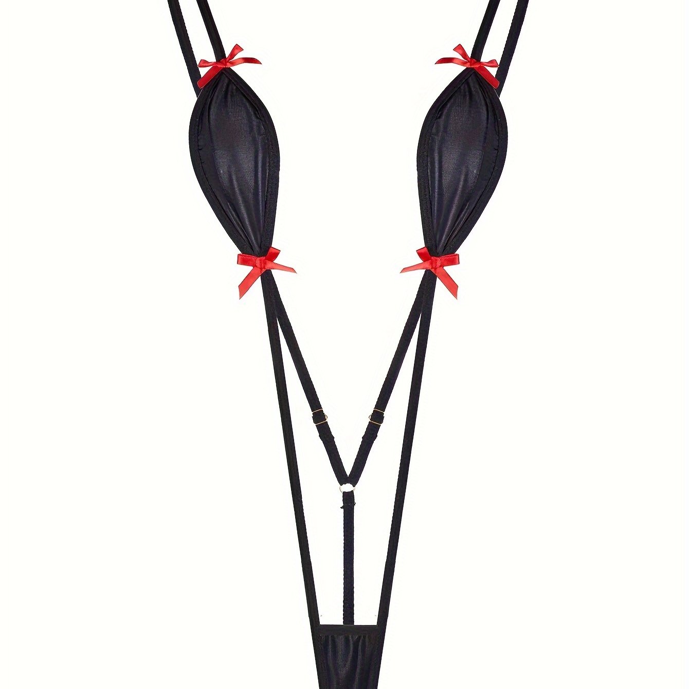 Women's Bodysuit Knit Fabric with Cachemire Pattern and Bow Details