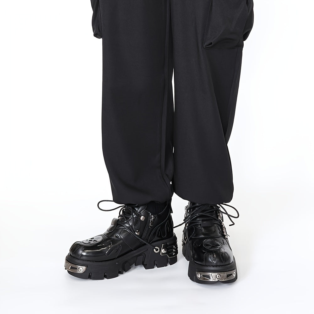 Women's Platform Ankle Boots Soft Sole Lace-Up Goth Punk Shoes