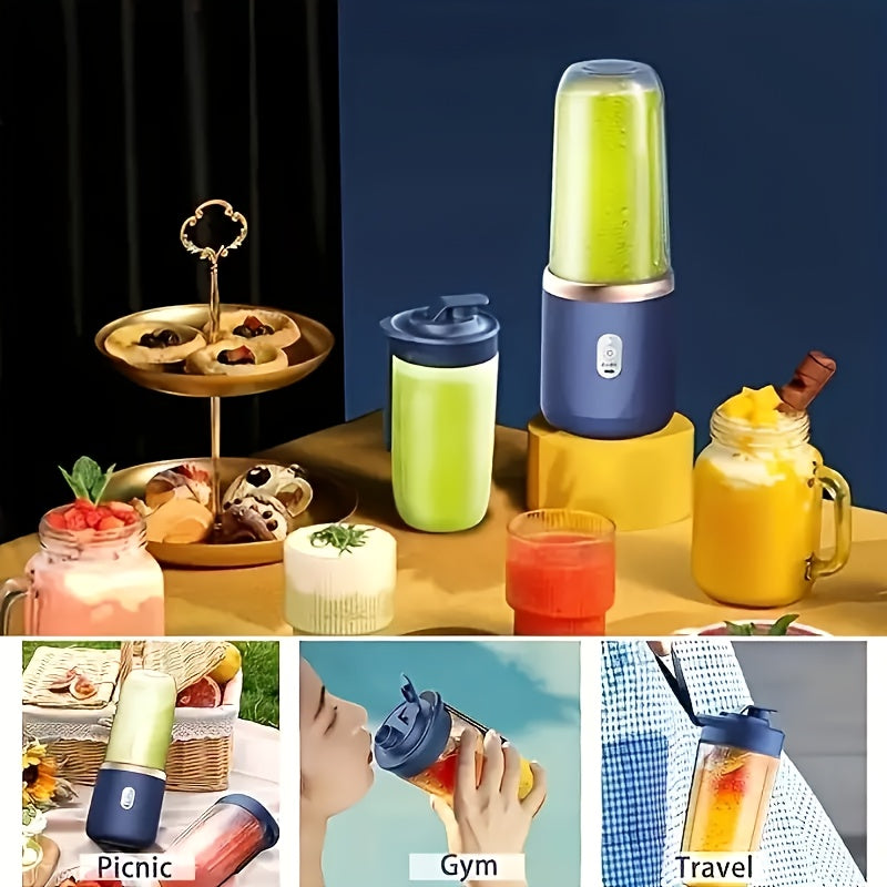 Personal Portable Fruit Juicer with 12.85 oz Removable Cup USB Rechargeable Food-Grade Material