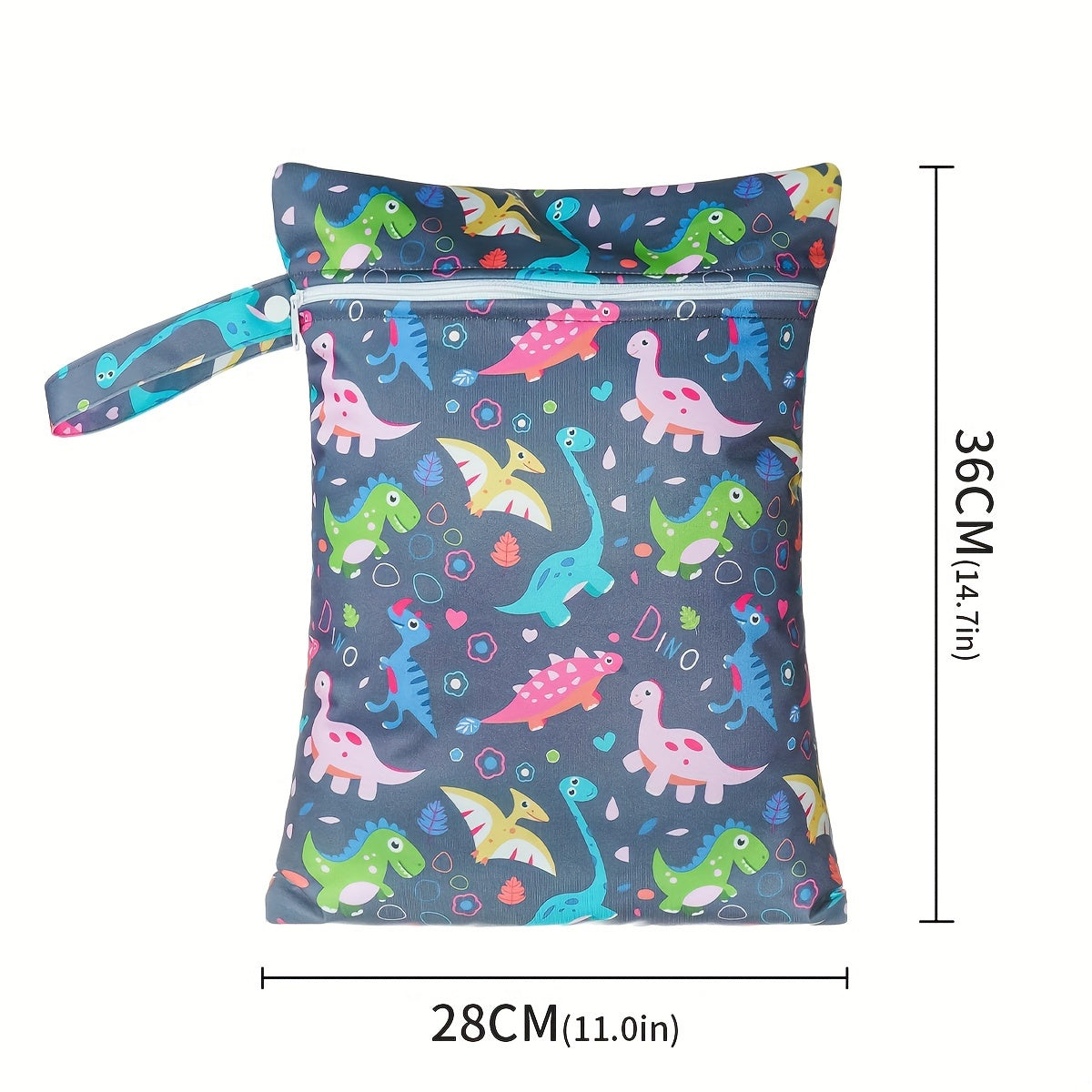 Water-Resistant Wet Dry Bag for Swimwear Cloth Diapers Beach Sports Reusable Polyester Zipper