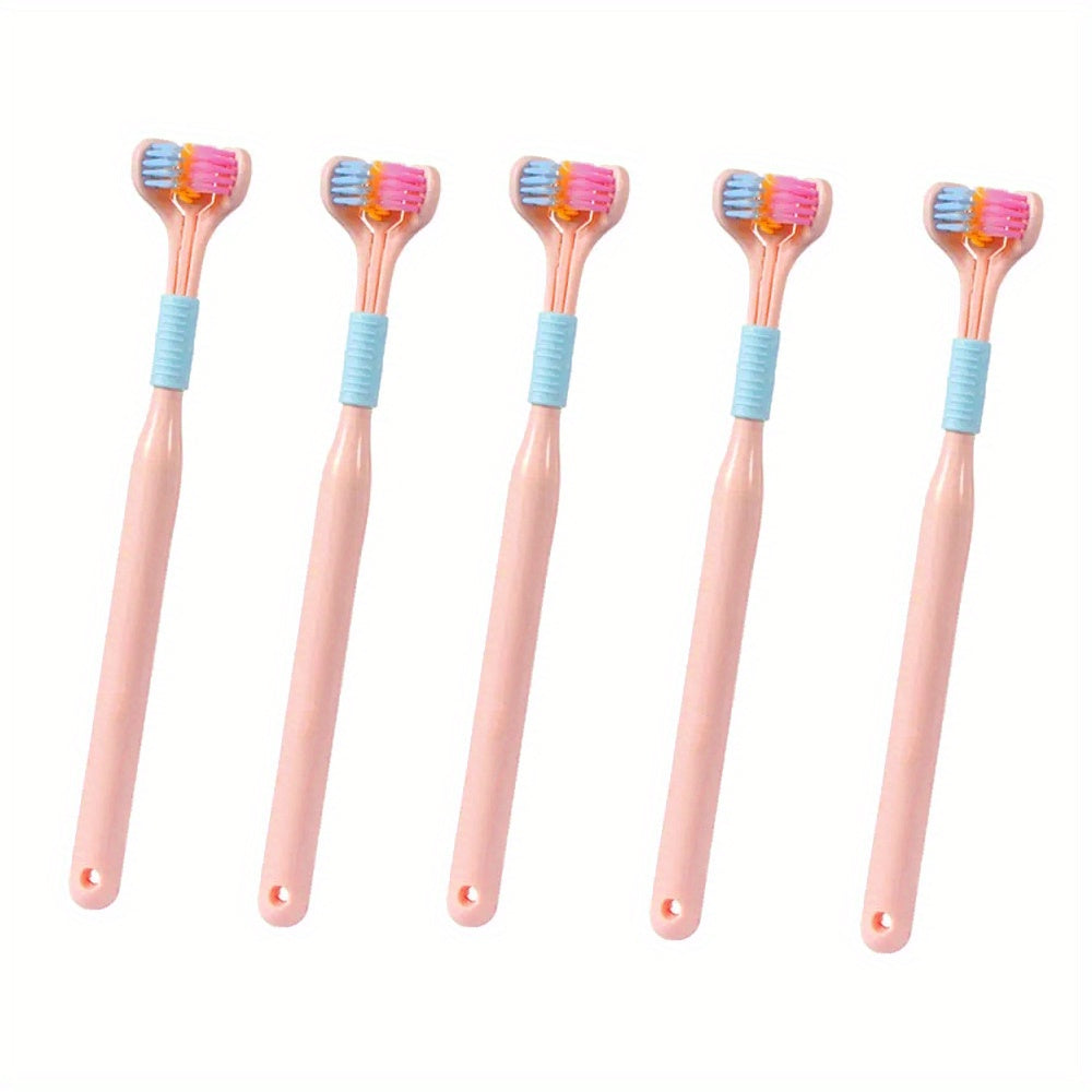 Adult Soft Bristle Three-Sided Toothbrush for Gums and Teeth Cleaning