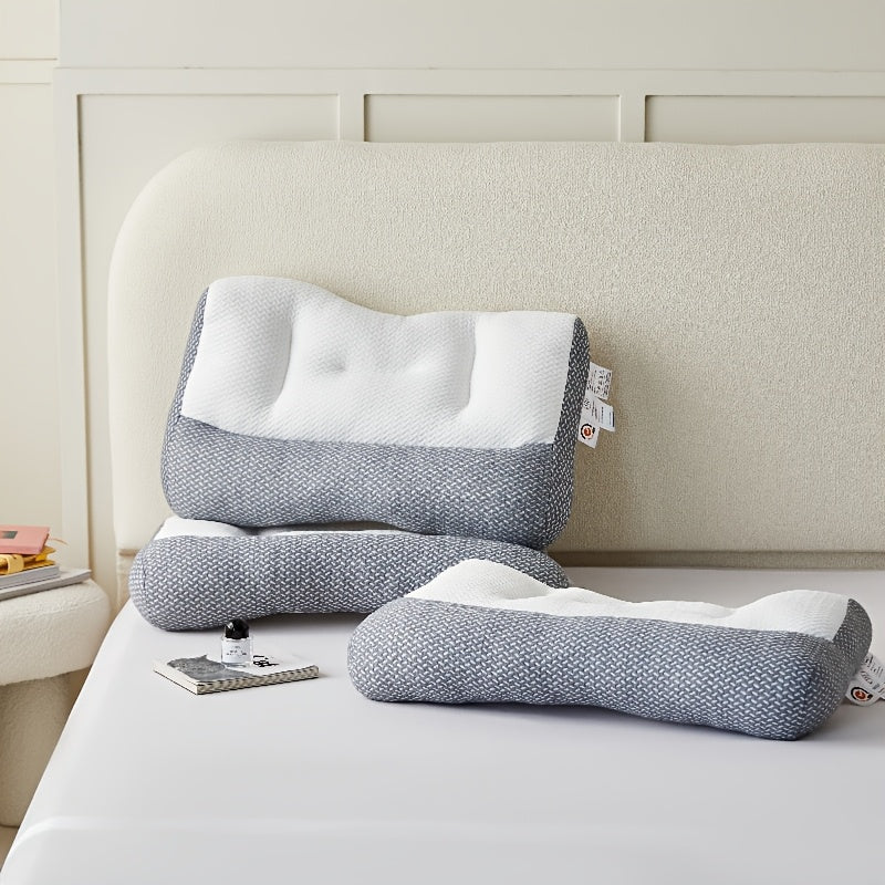 Soft Polyester Neck Pillow with Ergonomic Design for Pain Relief Adjustable for All Sleeping Positions