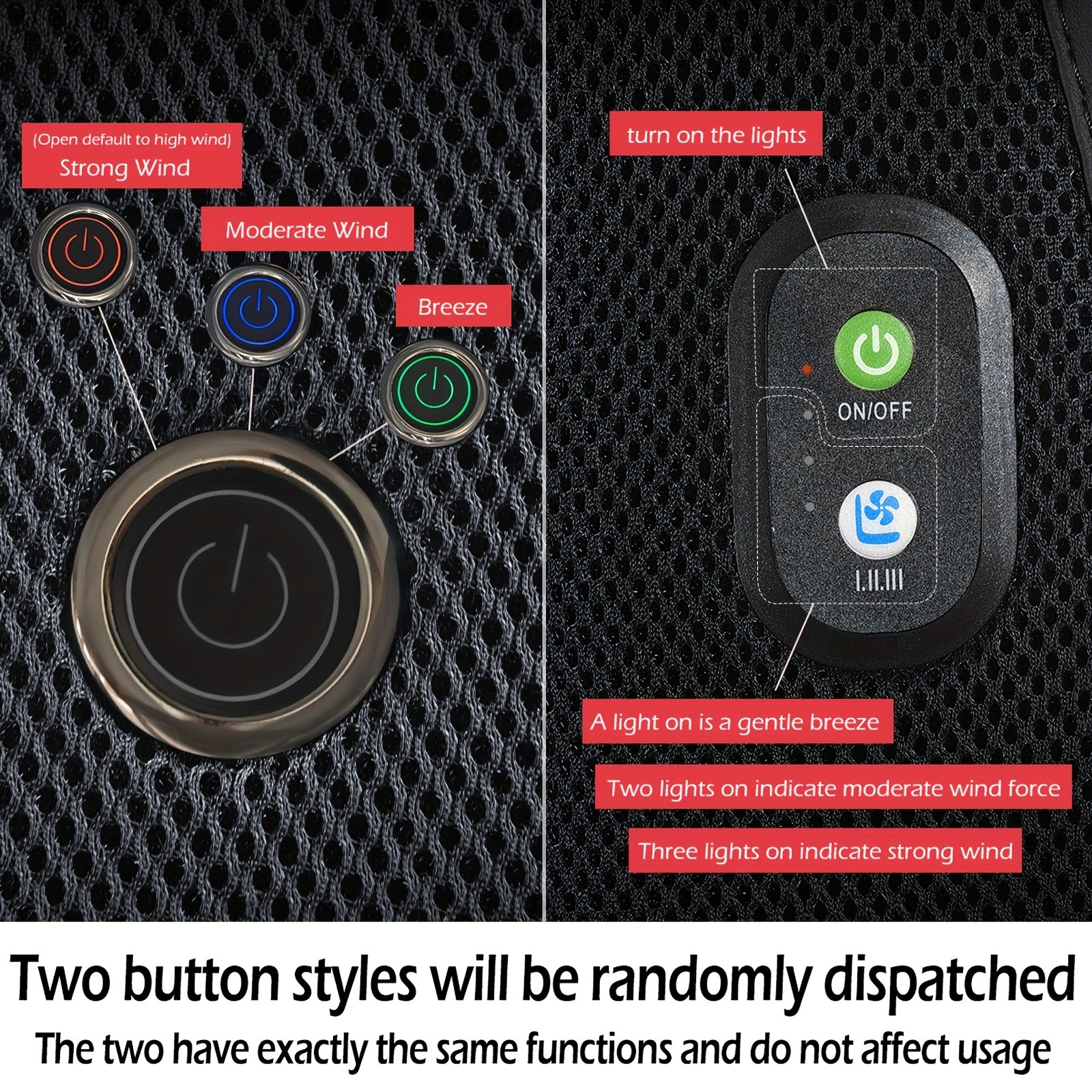 Car Seat Cushion With 360° Turbo Fan, Breathable Mesh, Portable Cooling