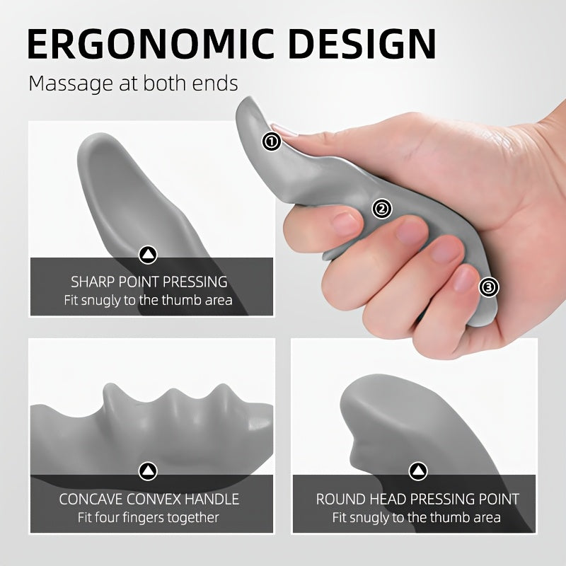 Ergonomik Barmoqni Saqlovchi Massajer, Trigger Nuqtasi Chuqur To'qima Massaji uchun, Orqa va Bo'g'imlardagi Og'riqli Mushaklar uchun Elektrsiz Qo'l Terapiyasi.