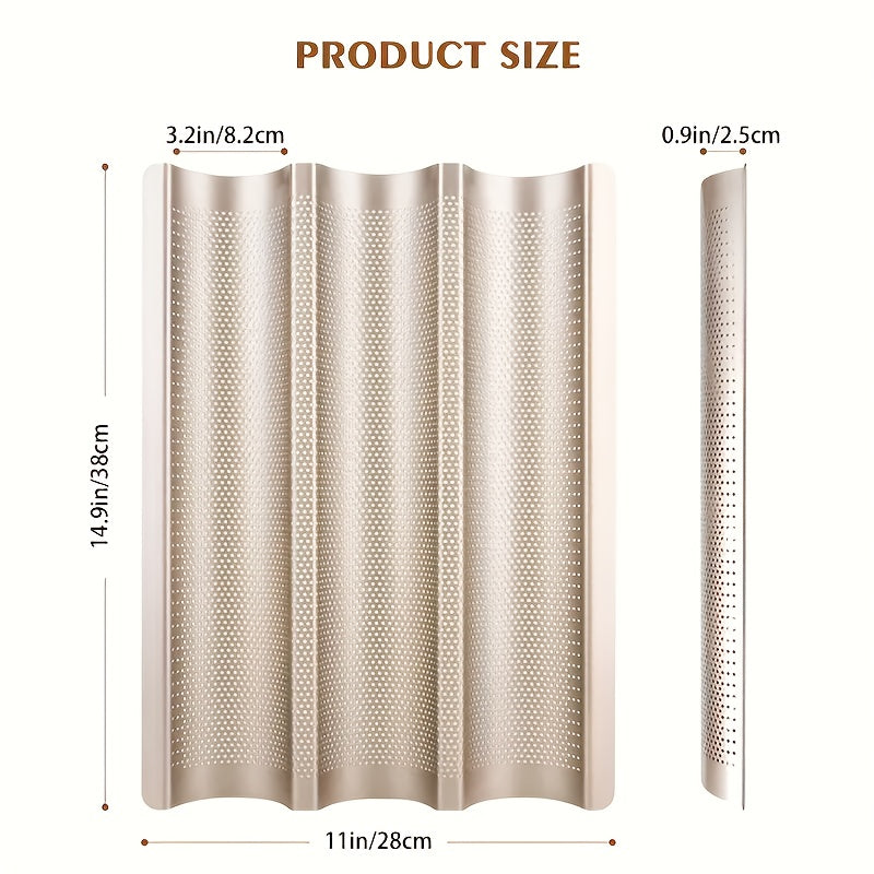 Non-stick baguette pan carbon steel oven induction-friendly baking essential