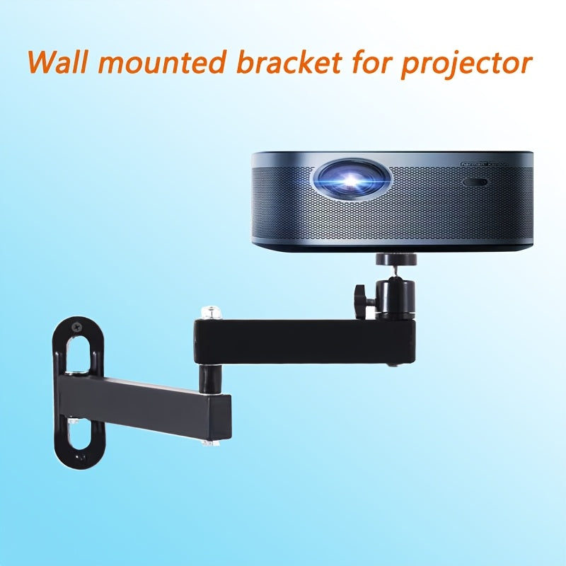 Soporte de pared para proyector de uso intensivo, ajustable, giratorio, de hierro negro, 9.98kg