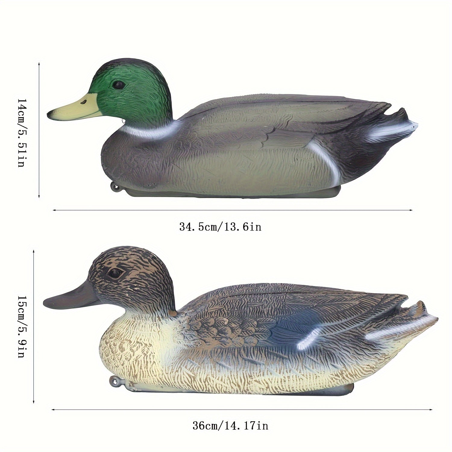 Realistic Plastic Duck Decoy for Yard Decoration Outdoor Lawn Patio Art