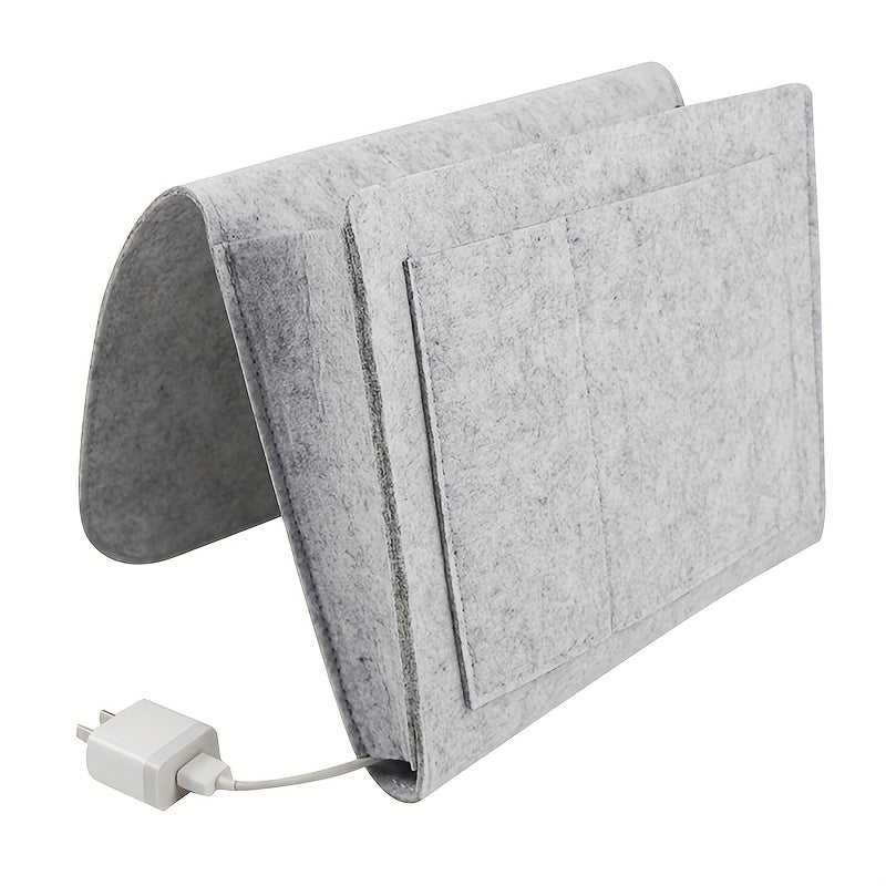 Felt Bedside Hanging Storage Bag Multi-Purpose Organizer for Dorms and Sofa Edges