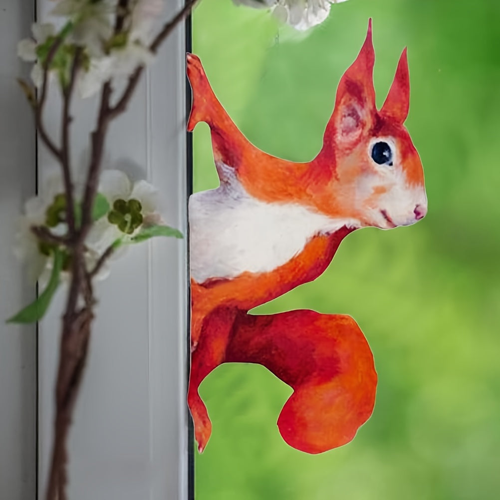 Squirrel Pattern Window Sticker Waterproof PVC Home and Car Decor