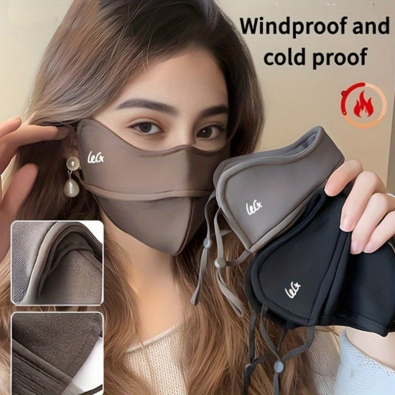 Two-Pack Women’s Windproof Thickened 3D Face Scarves with Ear Loops