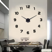 Oversized DIY Wall Clock with Luminous 3D Design, Acrylic Frame, Auto Dimmable