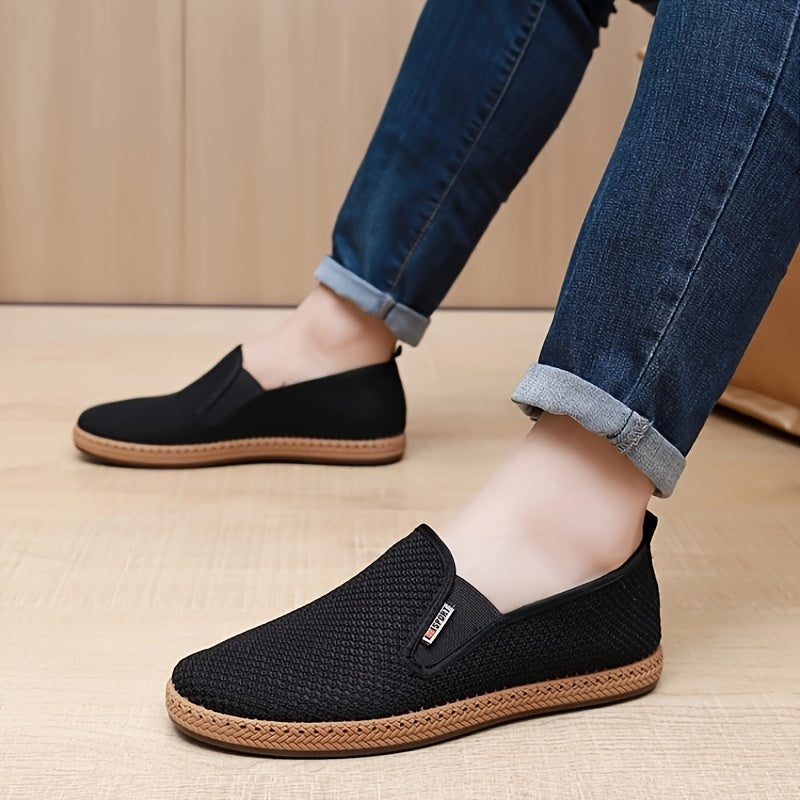 Men's Breathable Mesh Slip-On Casual Shoes Lightweight Summer Low-Top