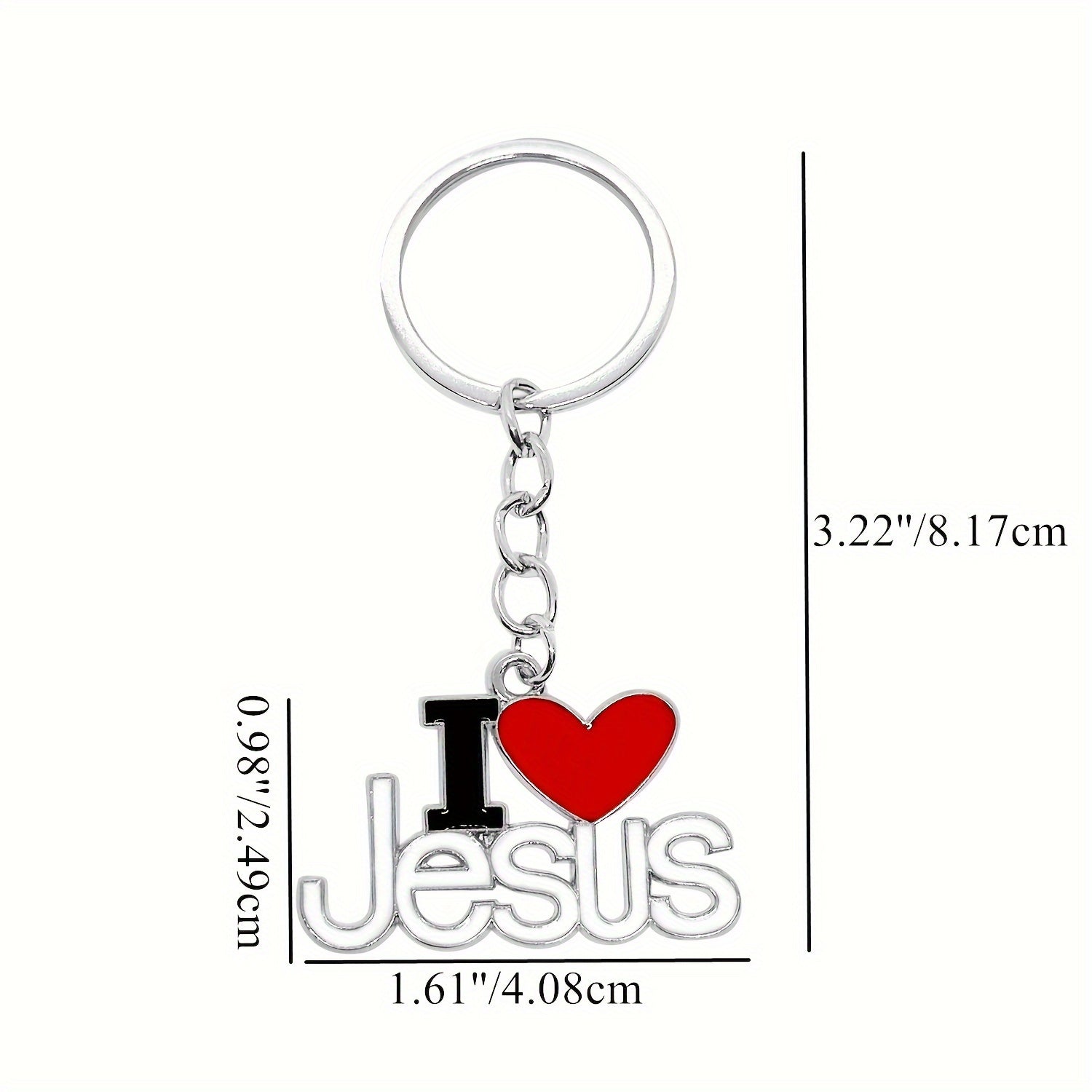 Llavero con colgante de Jesús para puertas, coches o oraciones. Regalo cristiano de Pascua