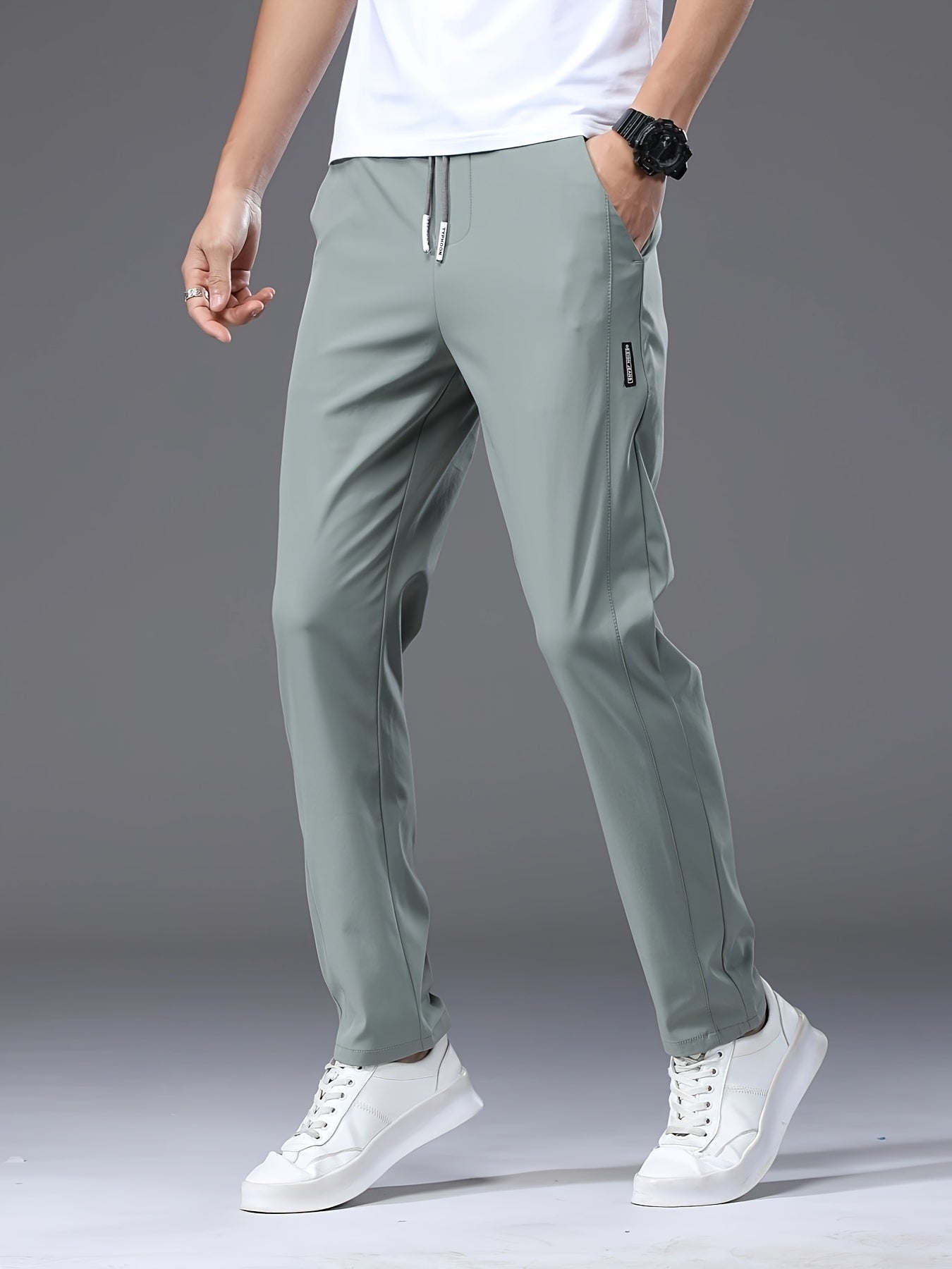 Pantalones deportivos ligeros de secado rápido y ajuste slim para hombres, ideales para el verano y el ocio