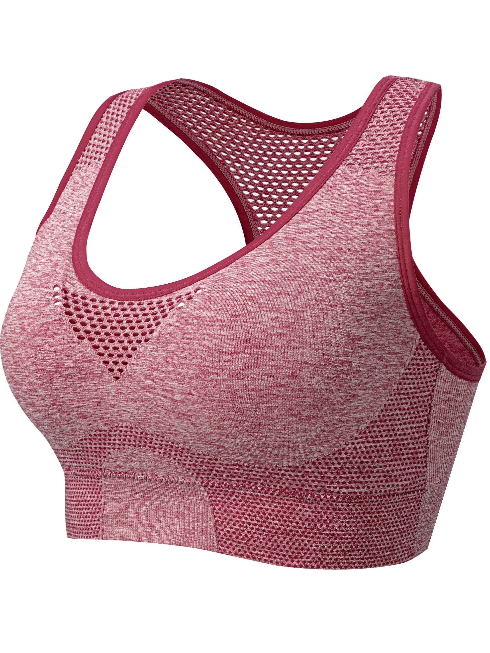 Plus o'lcham nafas oladigan, shovqinsiz tarmoq sport brasi uchun yoga