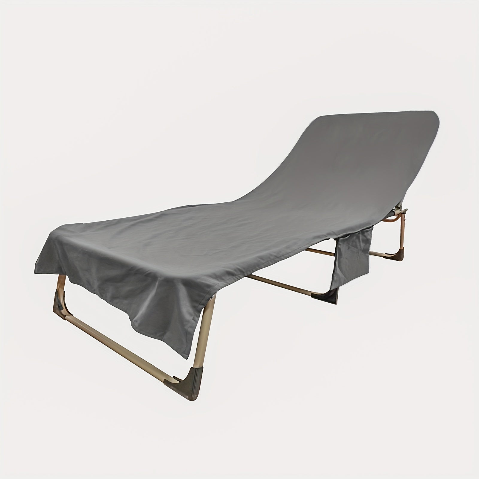 Soft Quick-Dry Chaise Lounge Cover with Side Pockets for Indoor Outdoor Use