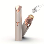 Women's Rose Gold Facial Hair Trimmer Rechargeable with USB Charging