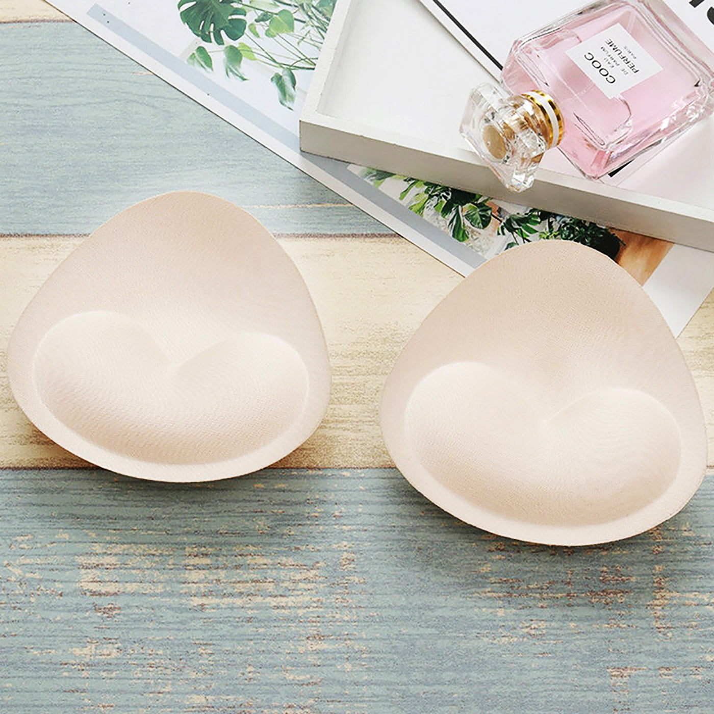 Padded Bra Inserts for Push-Up Bras and Lingerie Solid Polyester 1 Pair