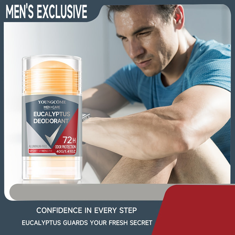 Men's Eucalyptus Deodorant Aluminum-Free 72H Odor Protection 40G