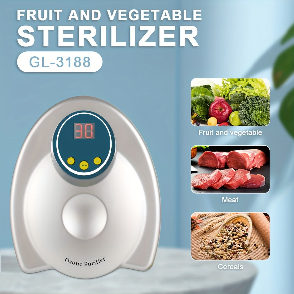 GL-3188 Ko'p funktsiyali meva va sabzavotlarni sterilizator Ozon texnologiyasi bilan - devorga o'rnatiladigan, 220-240V, ABS material, Oq va Ko'k dizayn