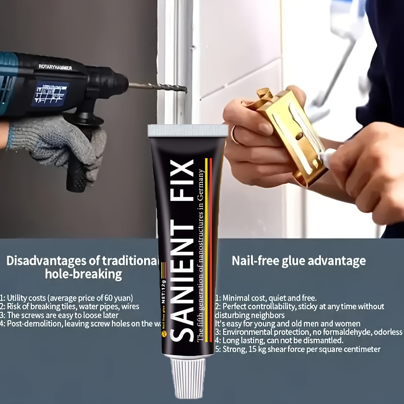 6pcs Waterproof Multi-Surface Super Glue for Metal Wood Stone Glass