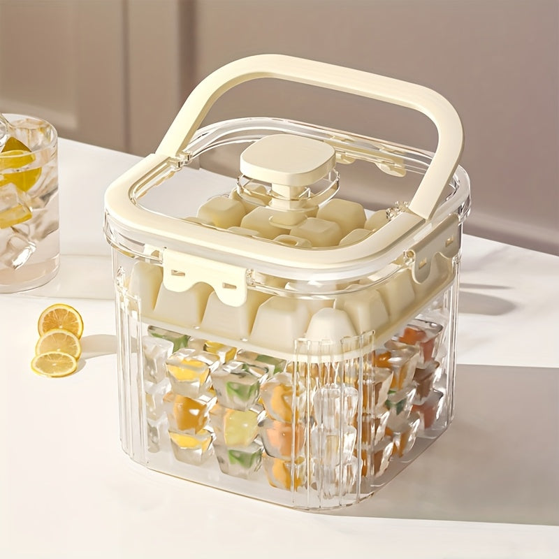 Ice Maker with Storage Box Food-Grade Plastic for Tea Cocktails and Summer Refreshments