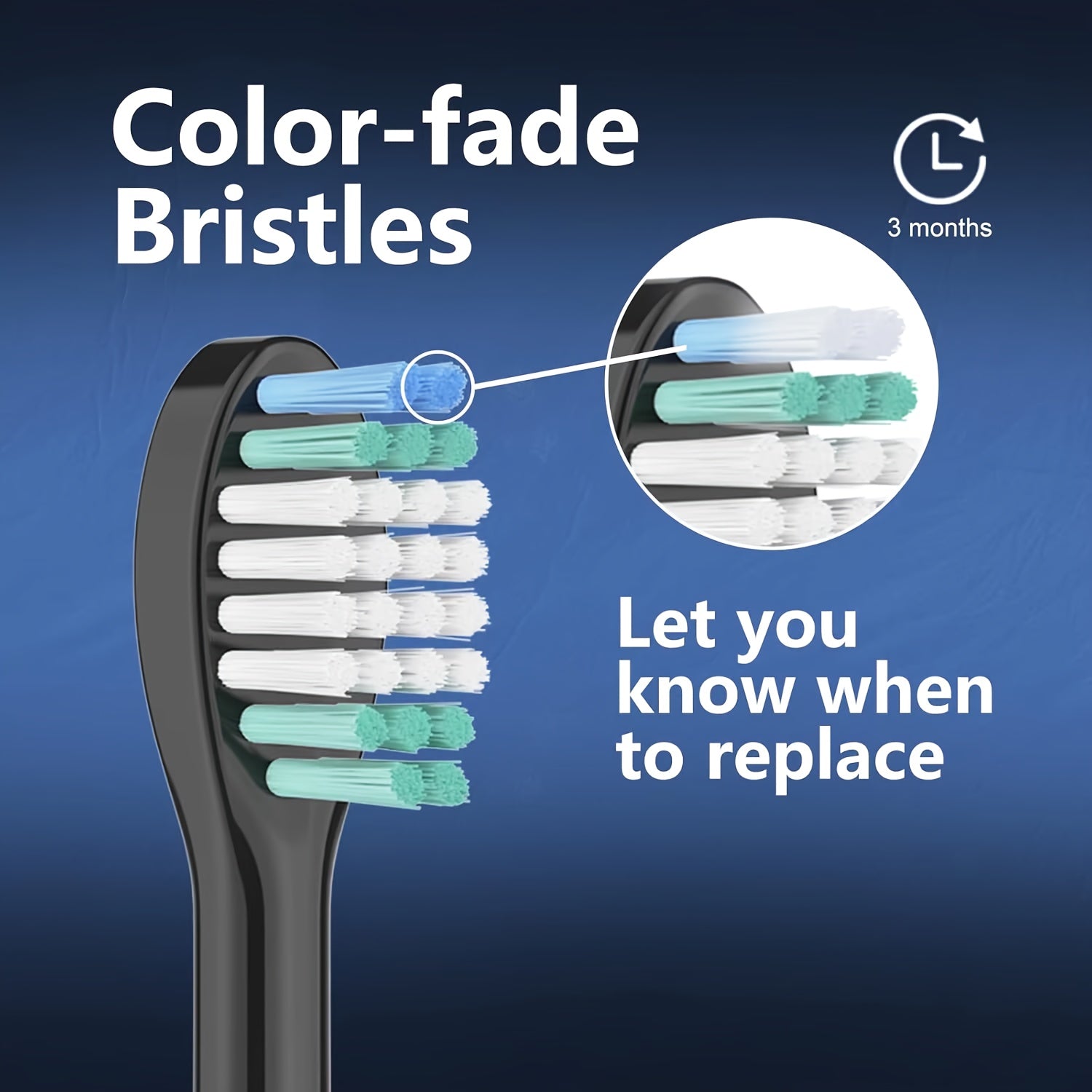 Elektr tozalash cho'tkasi uchun almashtirish boshliqlari, naylon sochlar, Vibe seriyali uchun