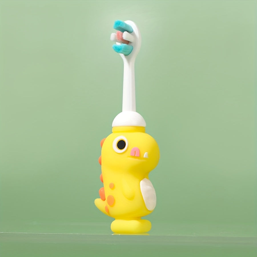Kids Toothbrush - Soft Bristle Cartoon Dinosaur for Children 3-6 Unisex