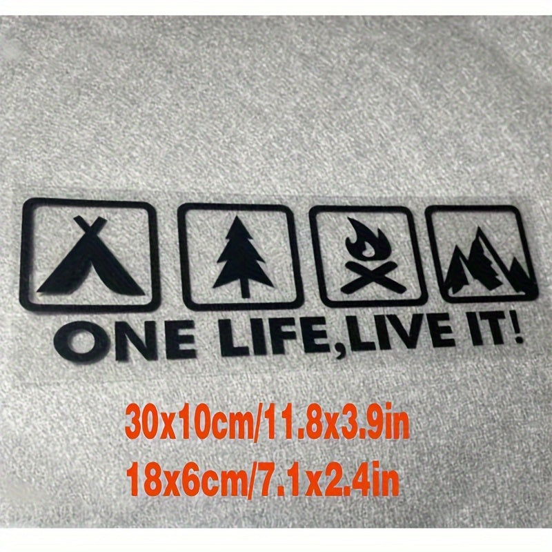 Camping Car Sticker Vinyl Decal for Auto Window Tailgate Outdoor Enthusiast