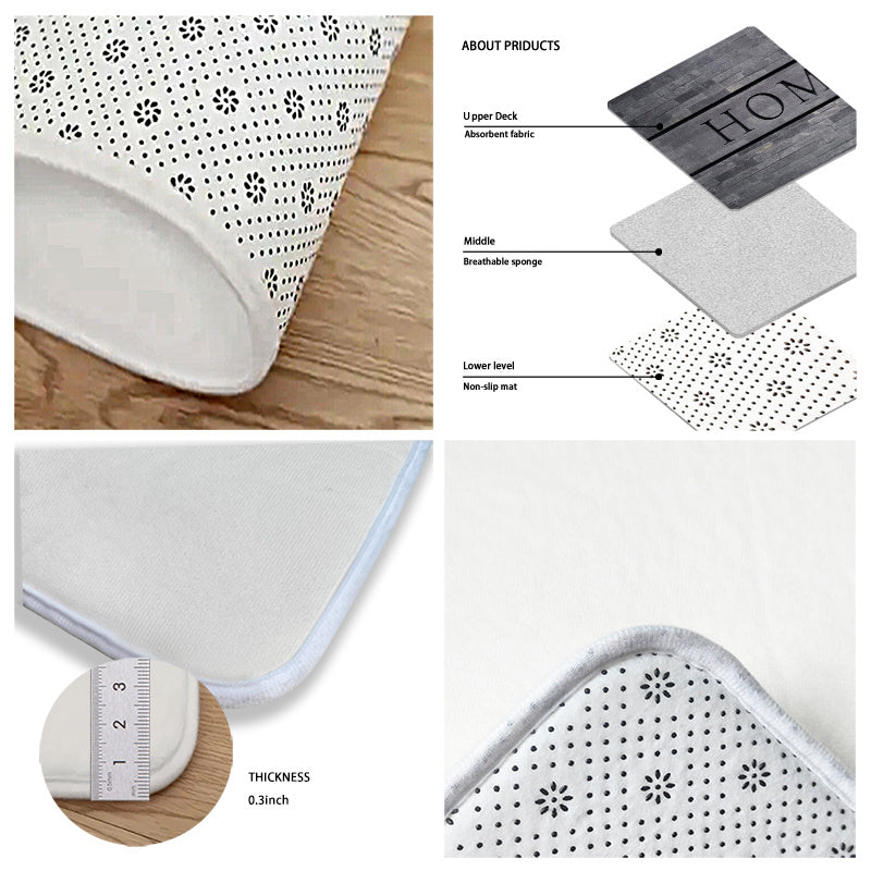 Серый коврик с монограммой, нескользящий, устойчивый к пятнам, из полиэстера, для входа