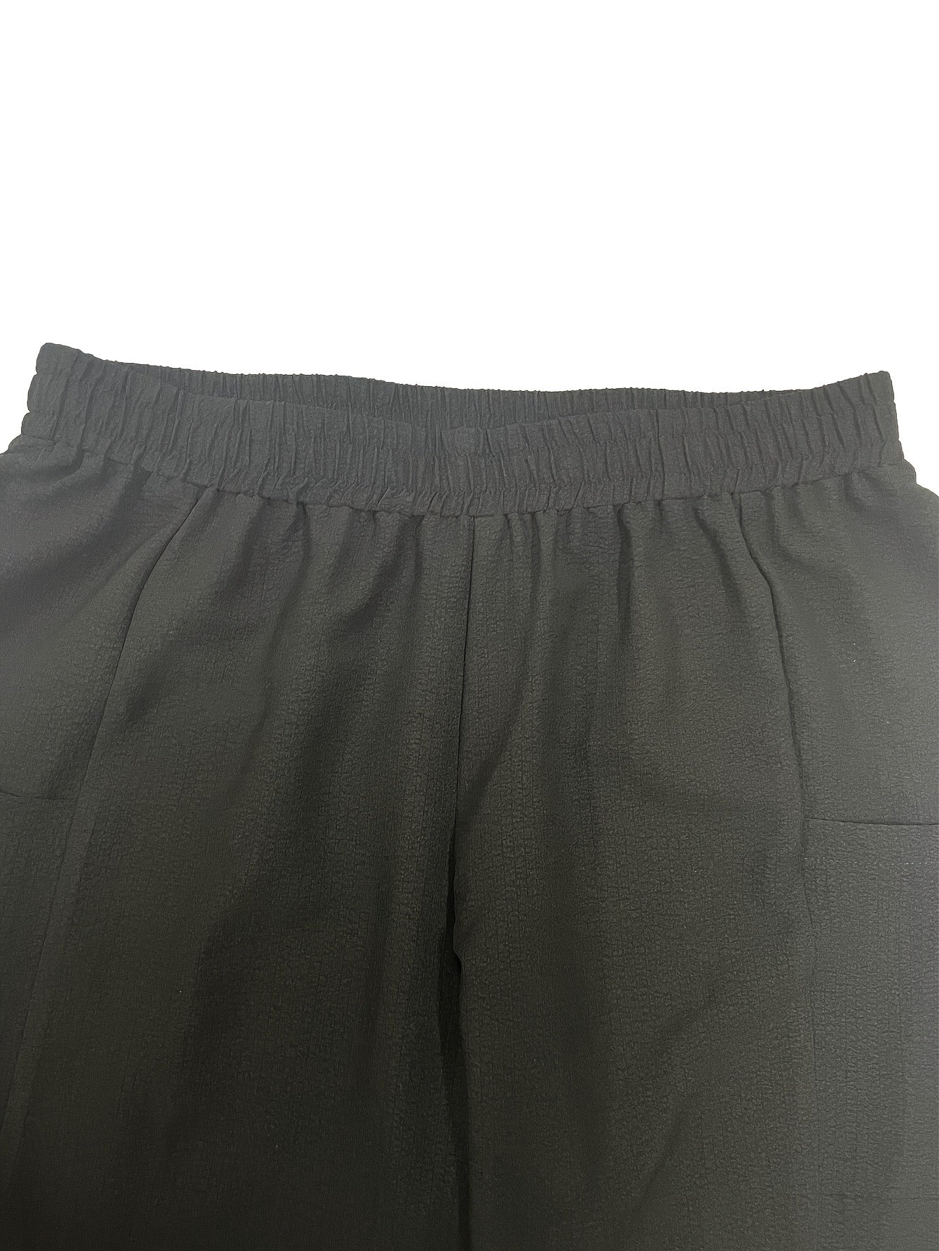 Plus Size Women's Wide Leg Pants Brown All-Season Casual Trousers