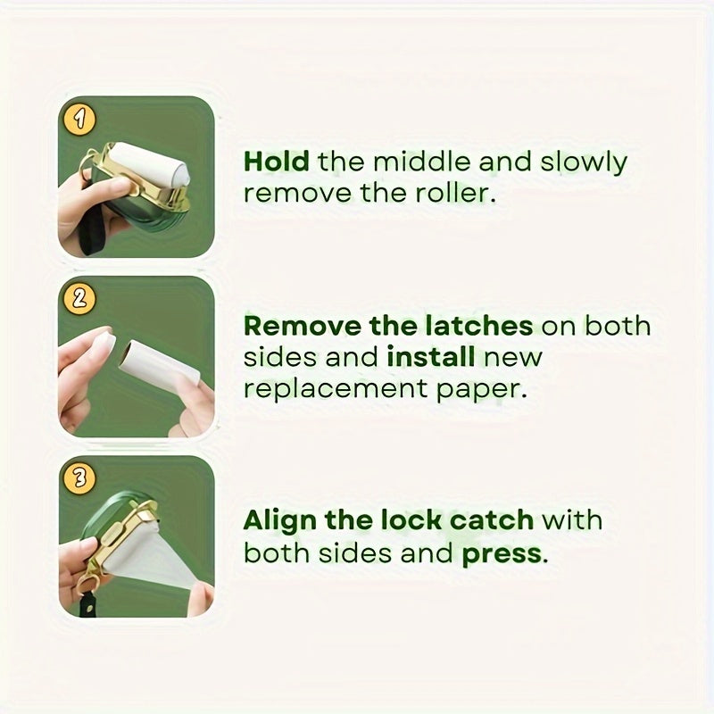 Portable Pet Hair Remover Brush for Clothes and Dust with Tear Sheet and Travel Size