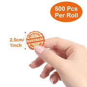Roll of 500 Adhesive Labels 2.54 cm Diameter Handmade Craft Seals for Gifts