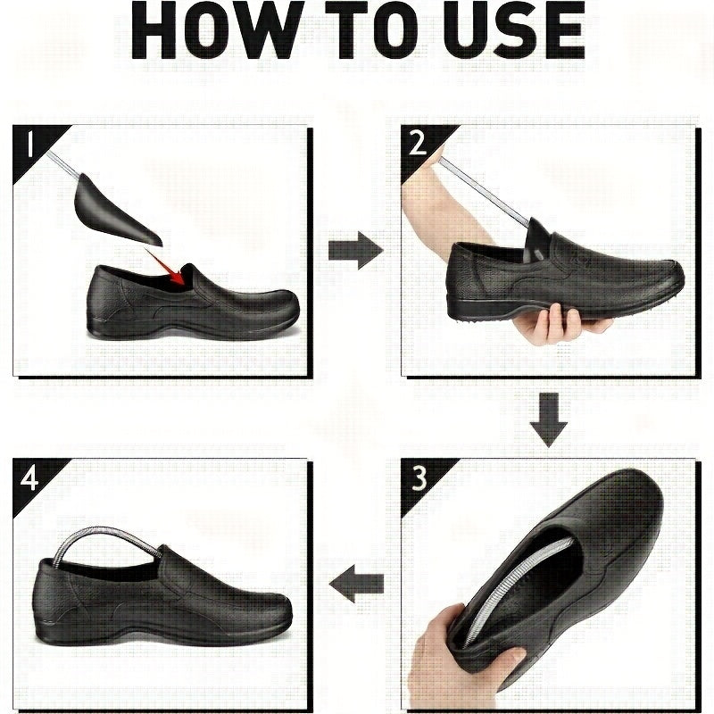 10 Pcs Adjustable Black Shoe Tree Inserts for Men Women Plastic Shoe Holders