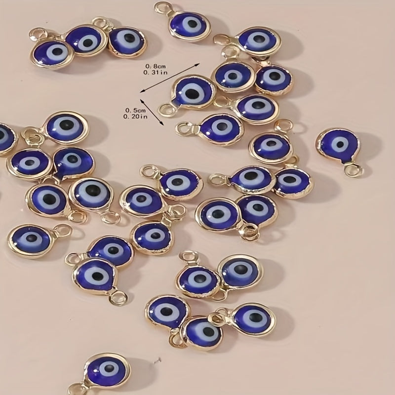 30 Pieces Blue Evil Eye Charm Beads Resin Pendant Beads for Jewelry Making