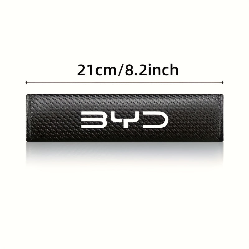 2 Pcs Car Seat Belt Shoulder Pads PU Leather Carbon Fiber Style Cushion for Comfort