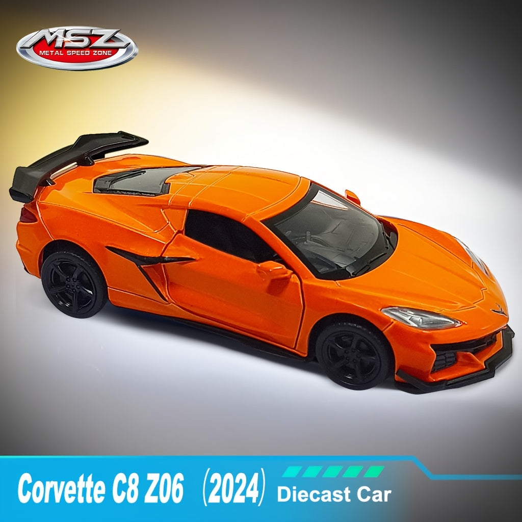 Adult Alloy Diecast Model Car 5-Inch Blue Coronavirus Z06 Collectible