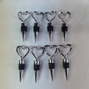 Heart-Shaped Red Wine Bottle Stopper Plastic Silicone Set of 1-8