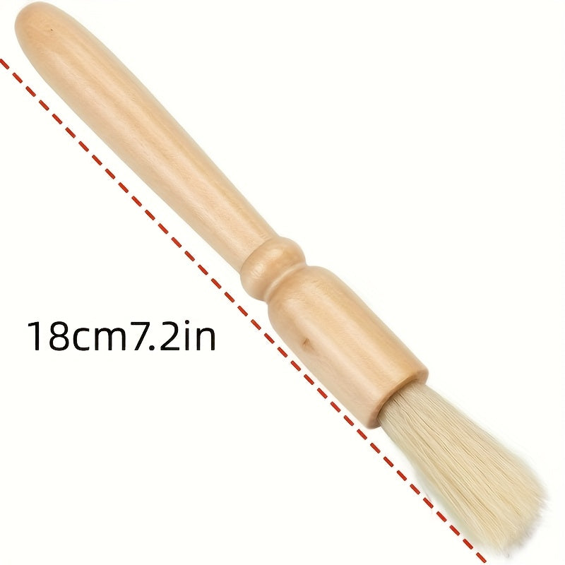 Kofe maydalagichni tozalash choʻpqi, yogʻoch tutqich va malla sochli, pirojnoe choʻpqi